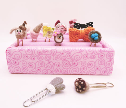 Pink Swirls Clip Collector Storage - The Woolly Planner