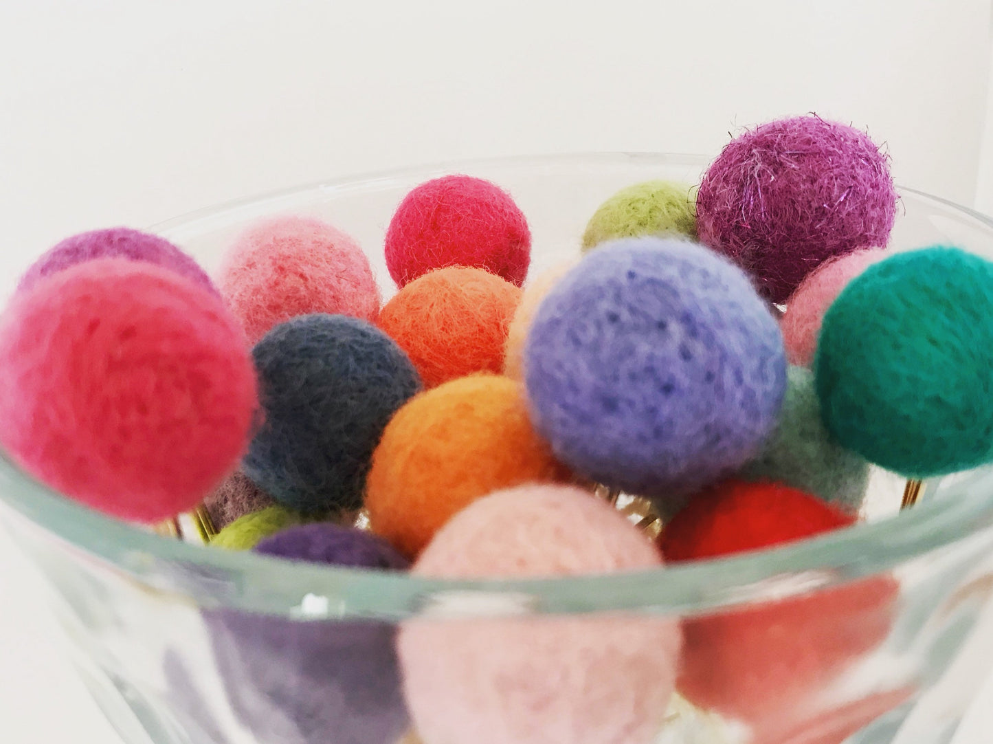 Purples Wool Pom Paper Clip