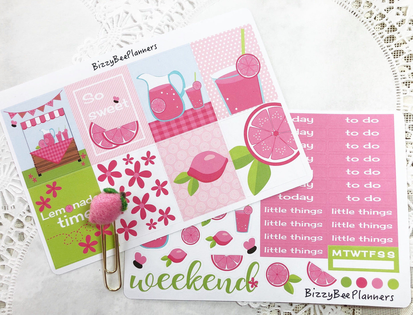 Pink Lemonade Paper Clip