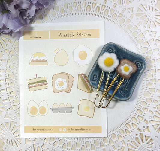 Egg on Toast Paper Clip