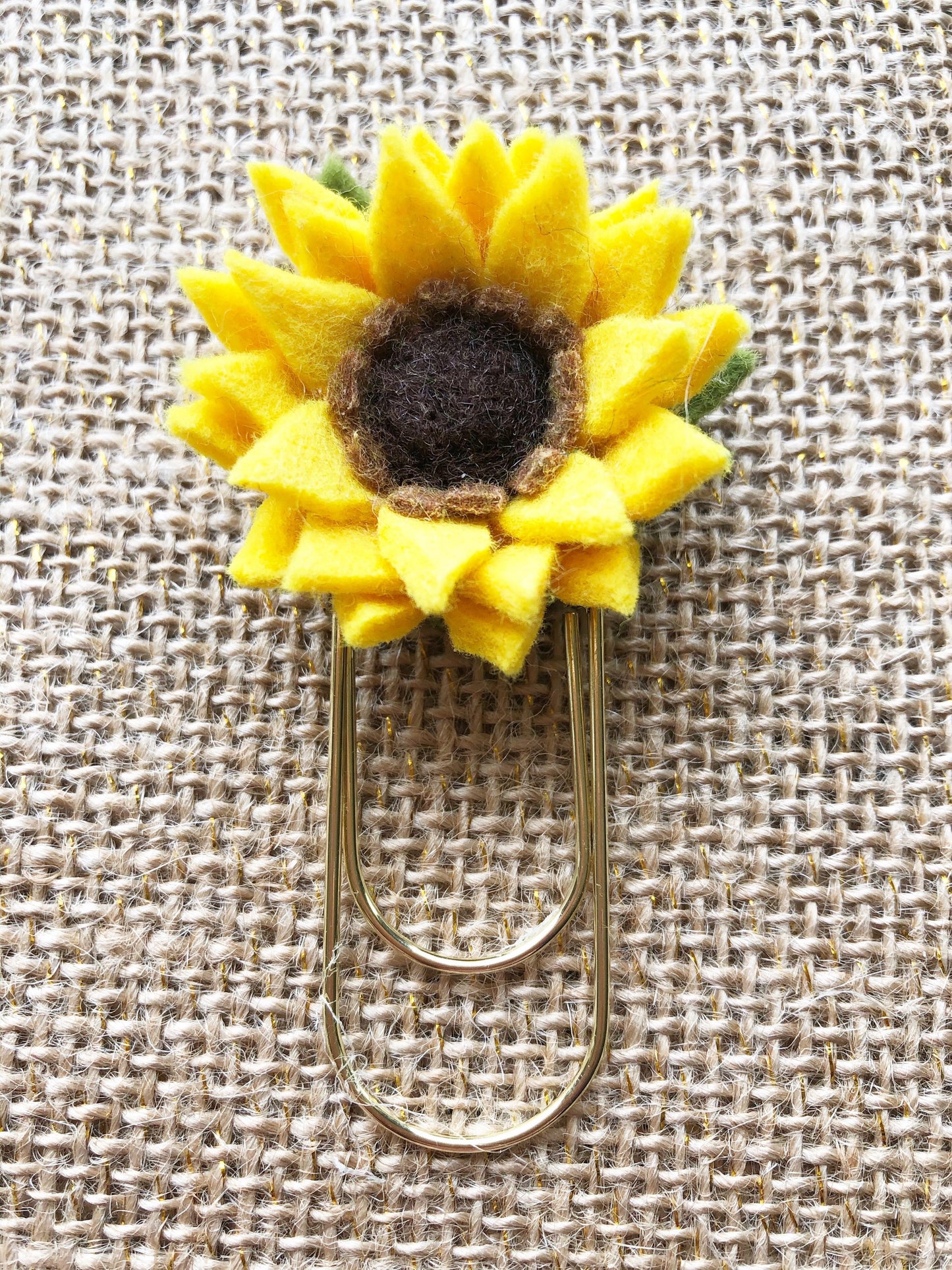 Felt Sunflower Paper Clip