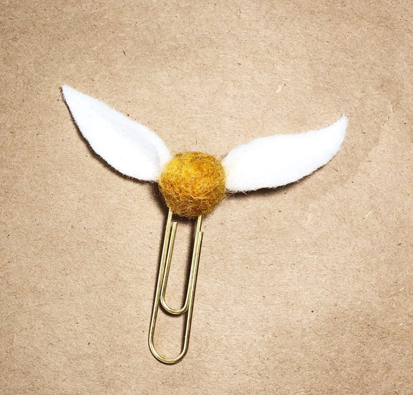 Gold and White Snitch Paper Clip