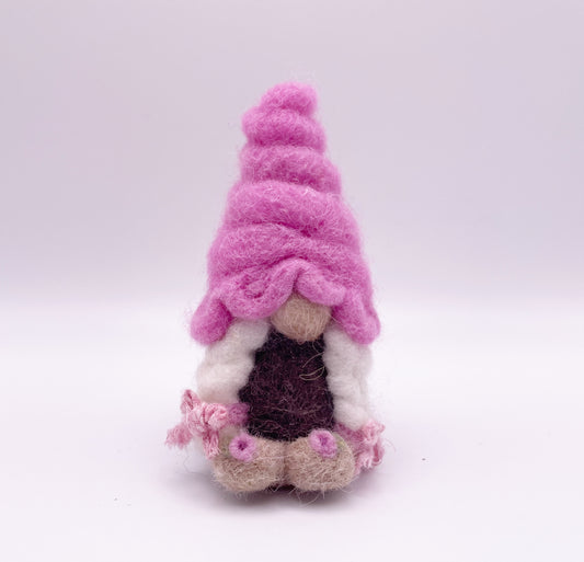 Rosebud the Gnome Needle Felted Figure