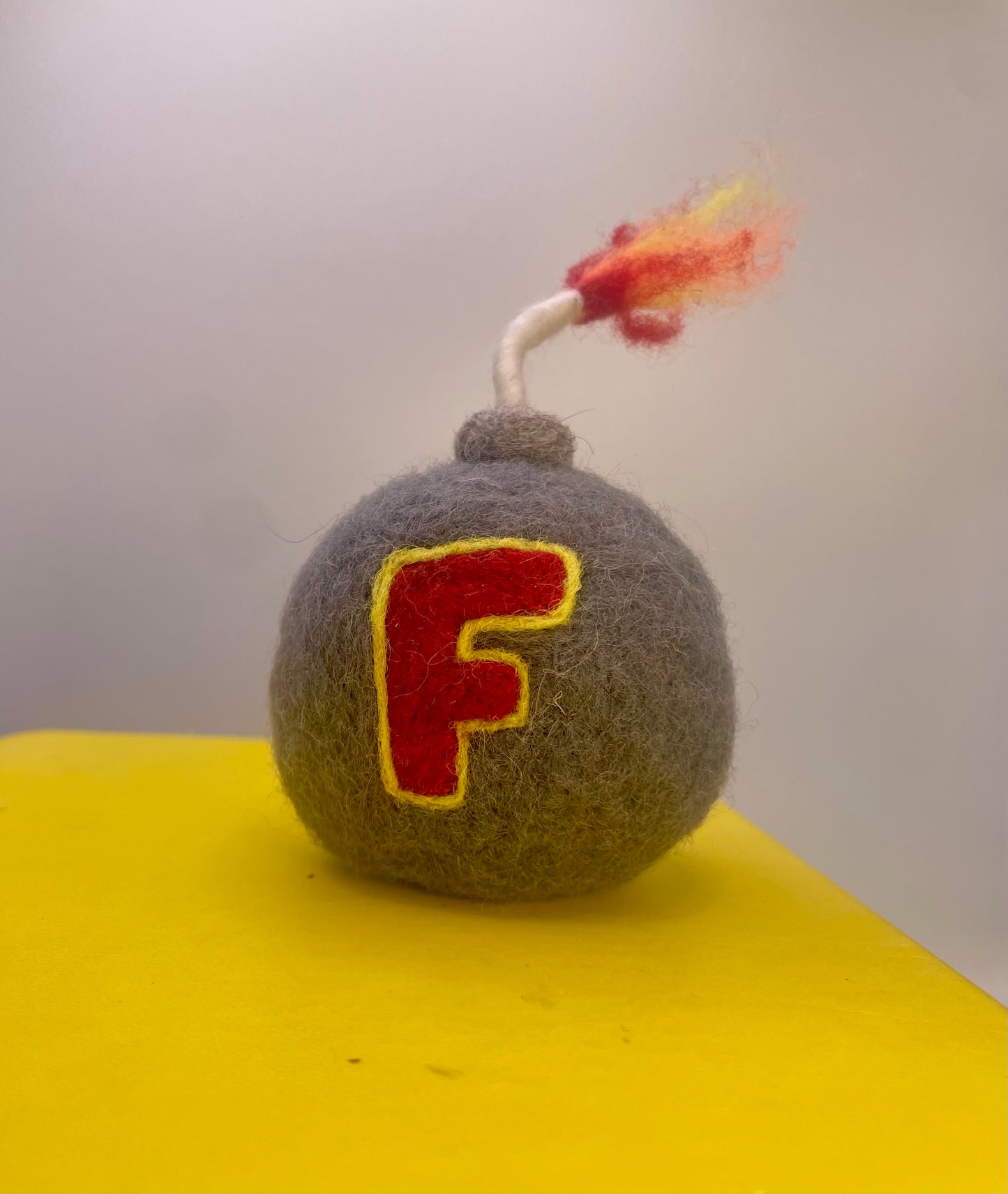 F Bomb needle felted figure, gag gift, desk accessory