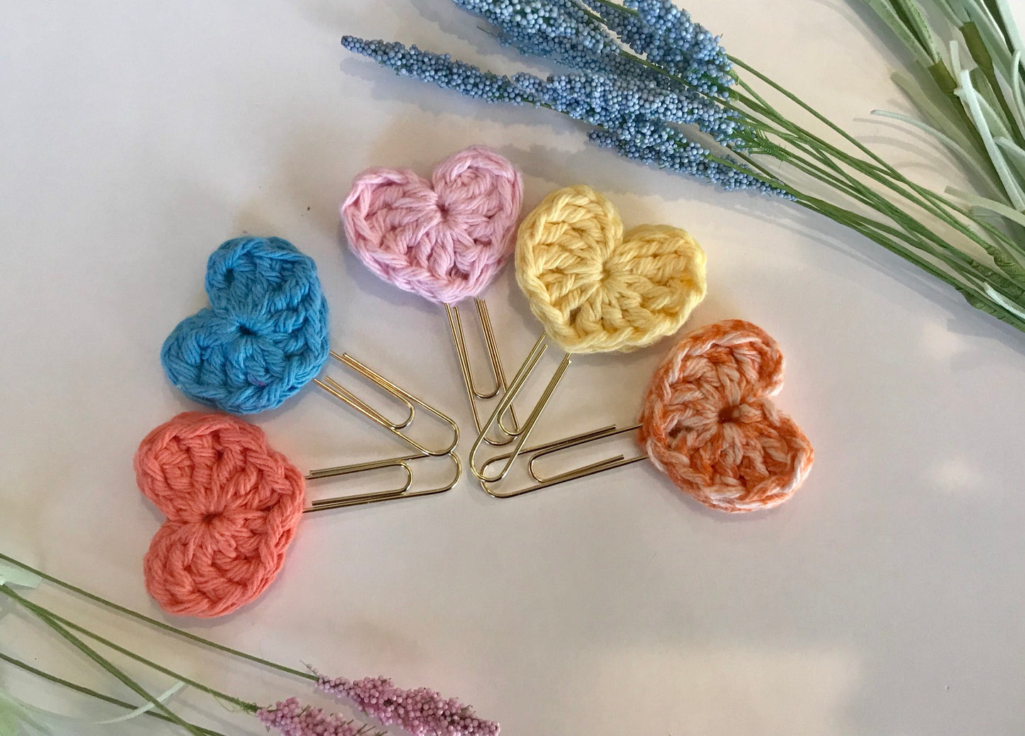 Knit Pastel Heart Paper Clip – The Woolly Planner