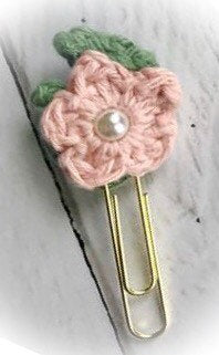 Knit Flower Paper Clip