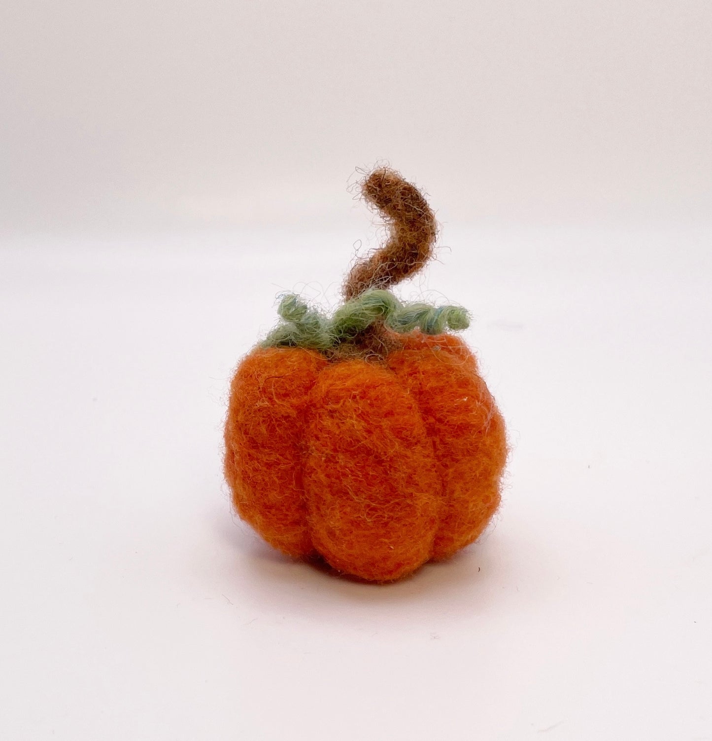 Tiny Wool Pumpkin Needle Felted Figure